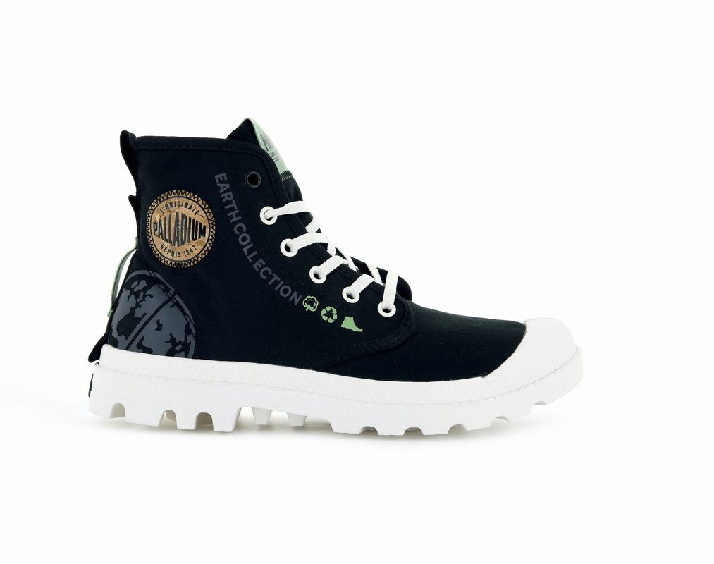 Palladium Pampa Organic Metro Womens Boots Black Australia [AQPGIJ-315]